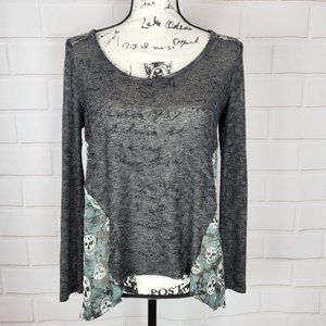 Vintage Havana Skull Sheer Blouse Size S